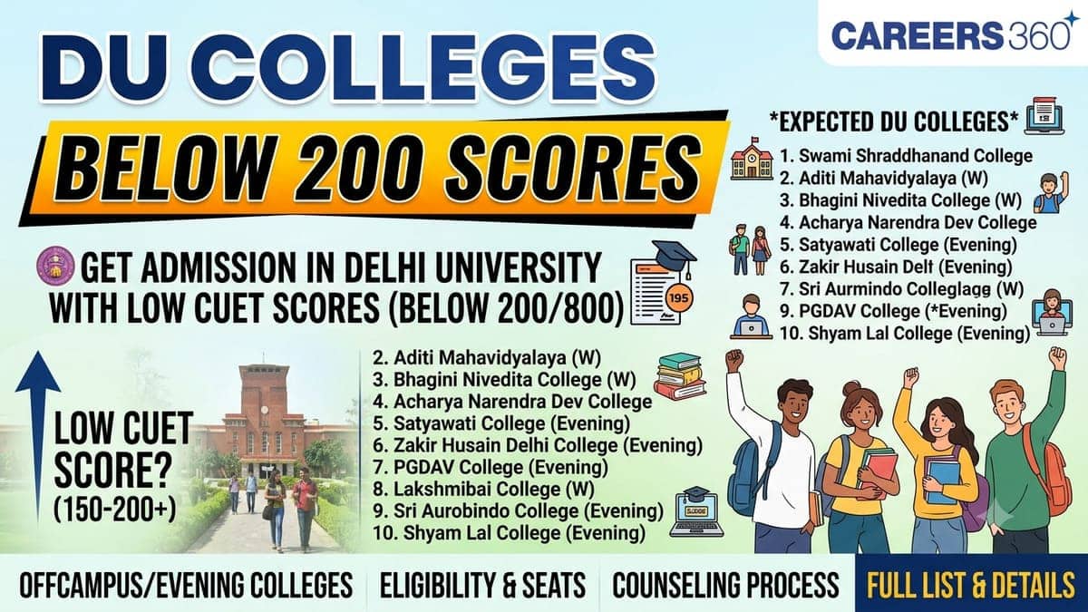 DU Colleges Below 200 CUET Scores: Best Colleges & Courses for Low Scores